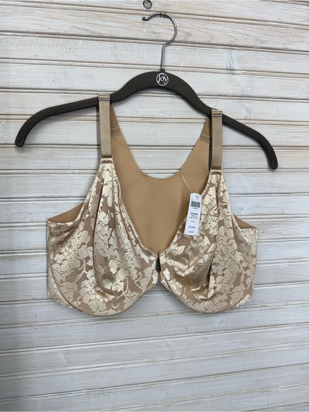 NWT Soma 38DD Beige Full Coverage Underwire Front Closure Bra